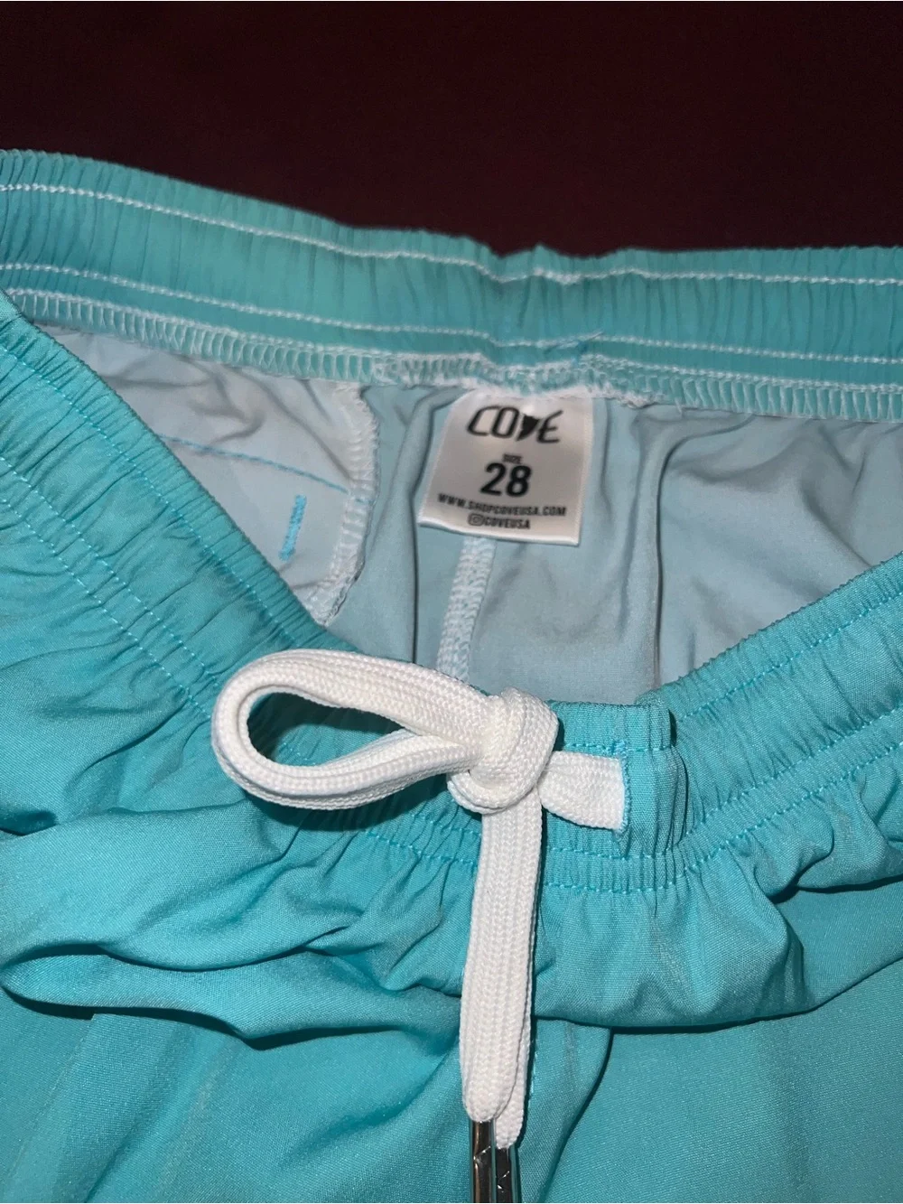 COVE brand mint green Swim Shorts size 28